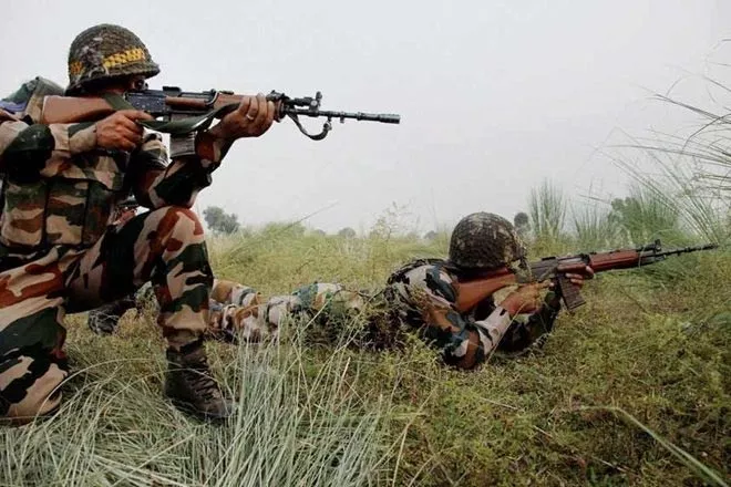 Three Jaish-e-Mohammed militants killed in encounter - Sakshi