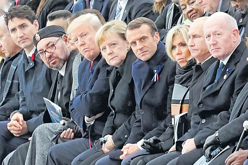 World leaders gather in Paris to mark end of WW1 - Sakshi