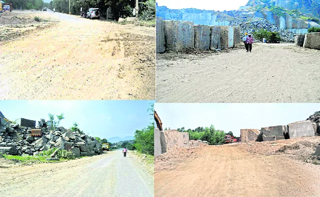 Road Damages With Granite Smuggling - Sakshi