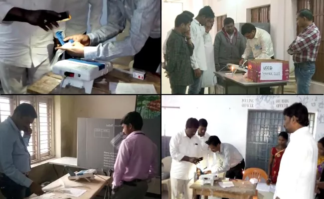EVM Snags Delay Voting In Telangana Elections - Sakshi