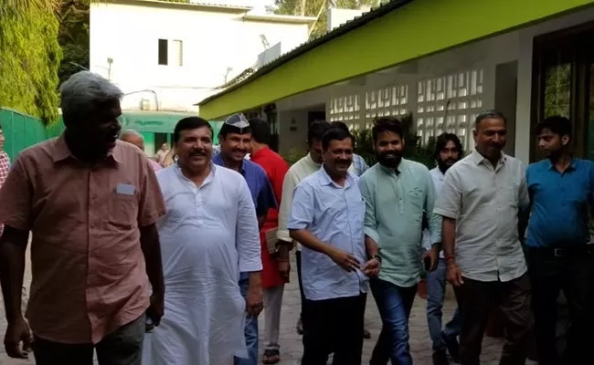Arvind Kejriwal Begins Door To Door Election Campaign In New Delhi - Sakshi