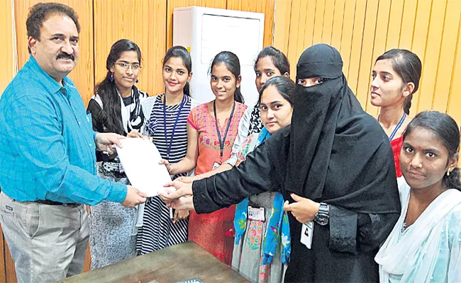 Students Complaint on Gandhi Nursing College Hyderabad - Sakshi
