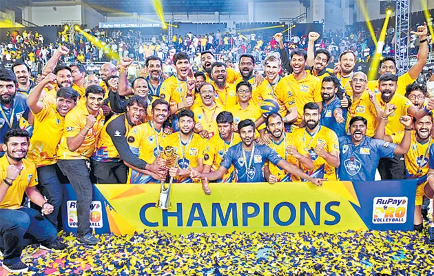 Chennai Spartans crowned champions of inaugural Pro Volleyball League - Sakshi