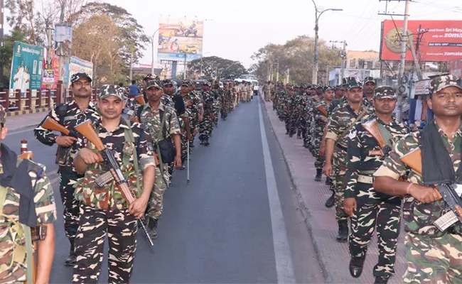 Central Forces March Fast For General Elections - Sakshi