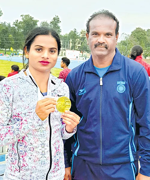 Dutee Chand Bags Gold in Fed Cup - Sakshi