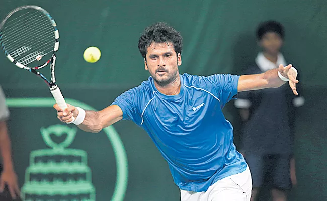 Saketh Pair Enter Quarters of ATP Challenger - Sakshi
