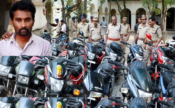 Tirupati East Police Arrested The Thief Who Stole Motor Cycles - Sakshi