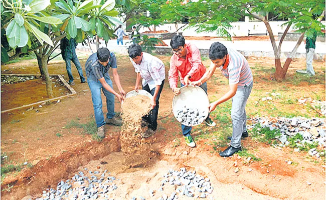 Insect potholes For Saving Rain Water in Hyderabad - Sakshi