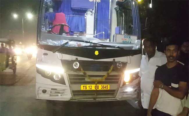 SVR Travels Bus Management Negligence on Passengers - Sakshi