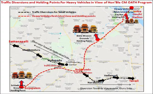 Tomarrow Traffic Instruction in Vijayawada - Sakshi