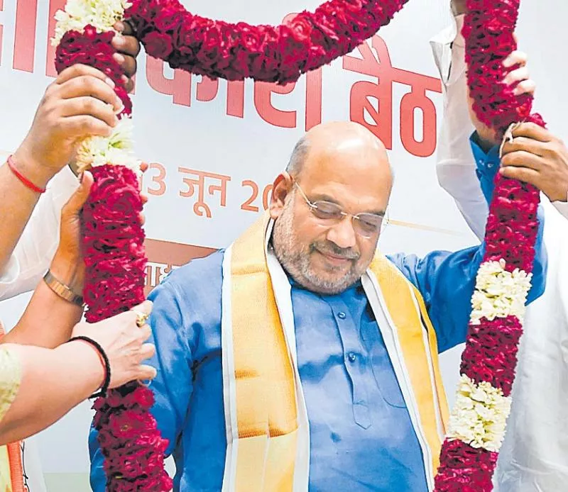 Amit Shah Likely to Continue as BJP President - Sakshi