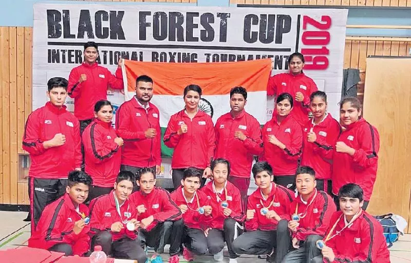 Indian women pugilists win seven medals in Black Forest Cup - Sakshi