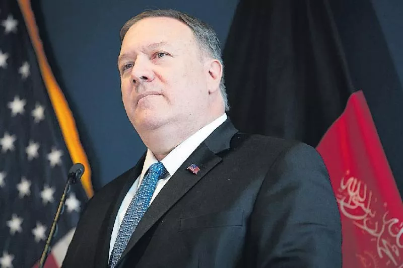 US Secretary of State Mike Pompeo arrives in India - Sakshi