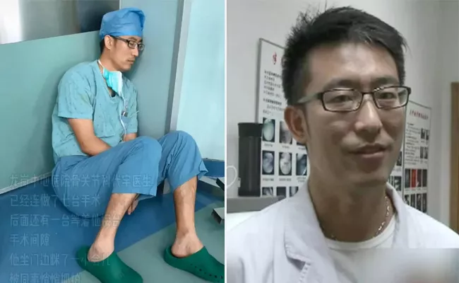 Chinese Doctor Falls Asleep In Operation Theater After Completing 7 Surgeries - Sakshi