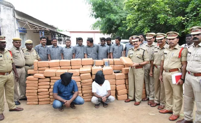 Warangal Police Holding Marijuana Smuggler - Sakshi