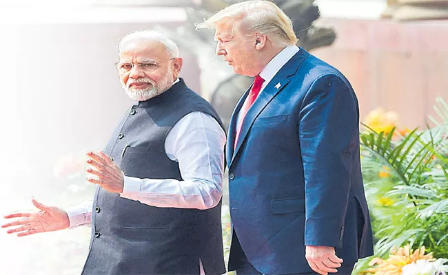 Donald trump India Visit: Trump and Modi have been in talks for nearly five hours - Sakshi