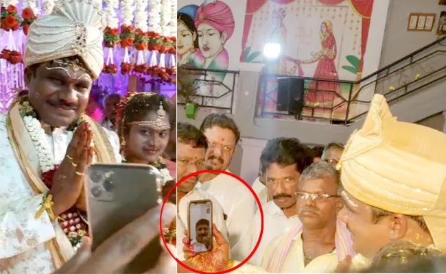 MP Santosh Kumar Wishes Newly Wed Couple Through Video Calling - Sakshi