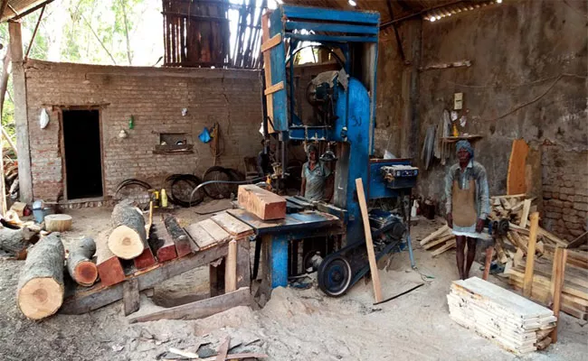 Saw Mill Owners Rules Voilation In Kagajnagar - Sakshi