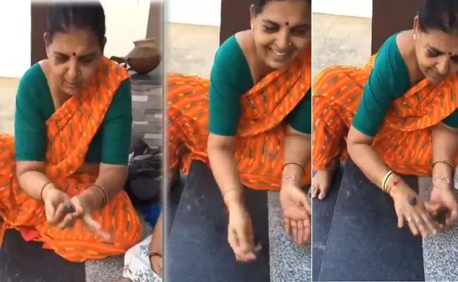 Grand Mother Playing 5 Stones Game Video Going Viral On Socia Media - Sakshi