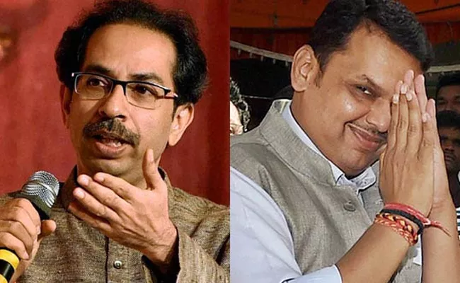 Fadnavis Doing A Good Job As Leader Of Opposition Says Shiv Sena - Sakshi