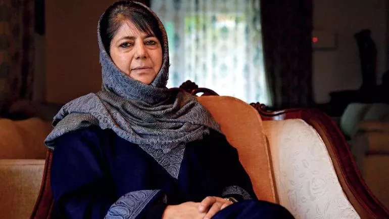 BJP Demands Arest of Mehbooba Mufti Over Seditious Remark - Sakshi