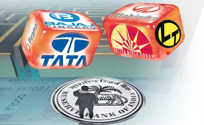 RBI to open doors to Tata-Birla and Ambani is to set up banks - Sakshi