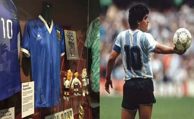 Diego Maradona Hand of God Shirt Could Be Yours Paying 2million Dollars - Sakshi