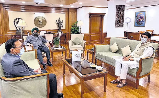 Buggana Rajendranath Meets Minister of Civil Aviation - Sakshi