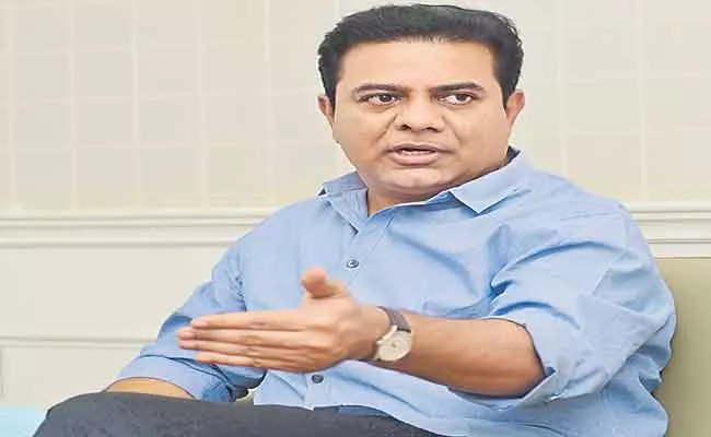 KTR Strong Counter To BJP Over Attack On MLA Challa House - Sakshi
