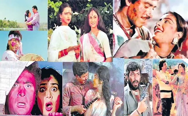Sakshi Special Story About Holi Moments from Bollywood Movies