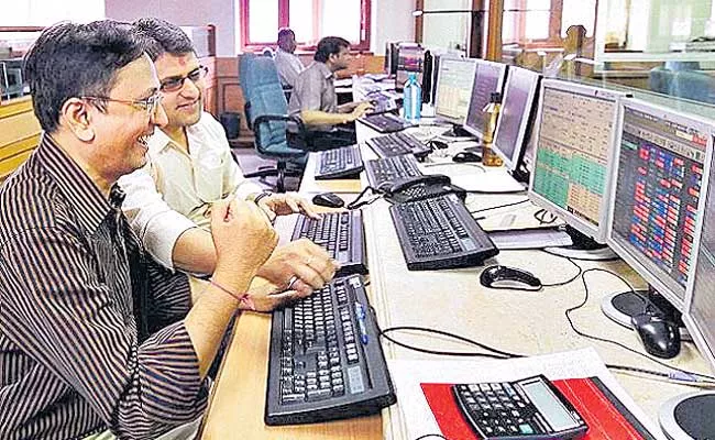 Sensex surges 520 points, Nifty ends above 14,850 - Sakshi