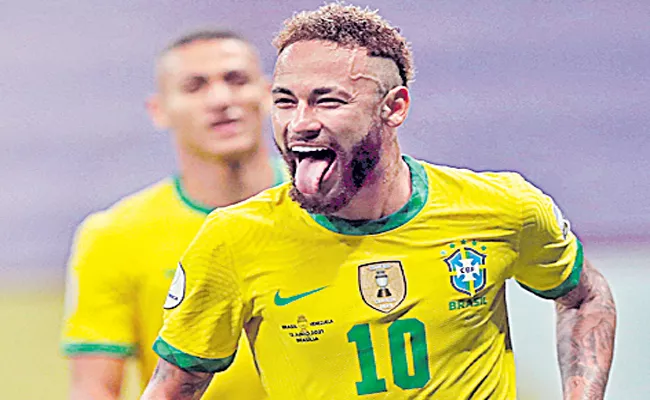 Neymar shines as Brazil outplay Venezuela 3-0 in opener - Sakshi