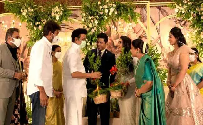 Actors Saranya Ponvannans Daughter Wedding: CM Stalin,Udhayanidhi Attend - Sakshi