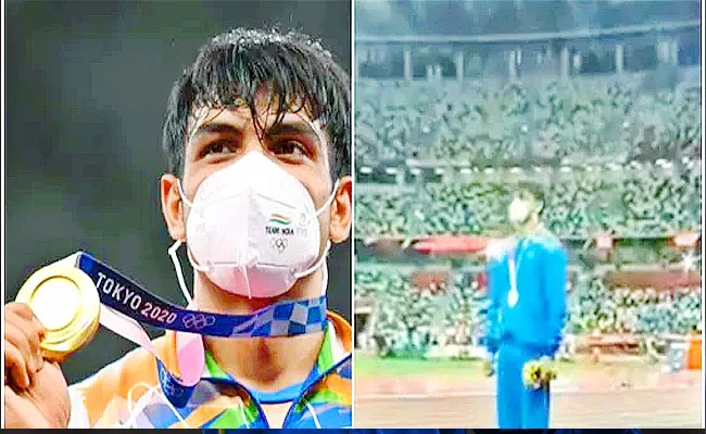 Indian National Anthem Played At The Olympics After 13 Years Video Goes Viral - Sakshi