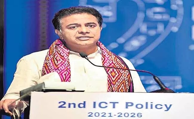 KTR Launches Telanganas 2nd ICT Policy 2021 - Sakshi