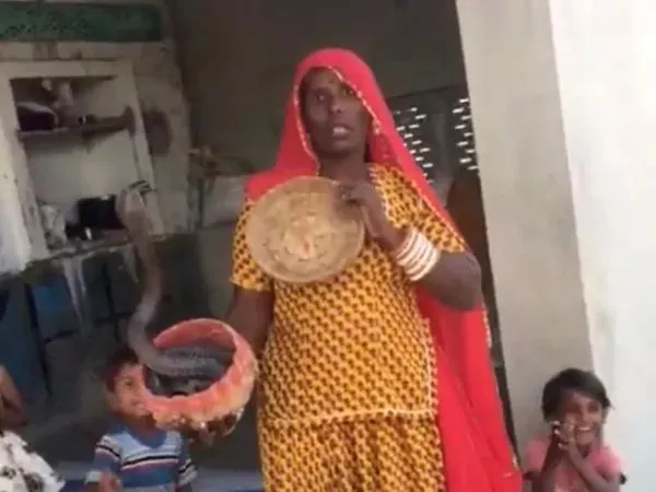 Woman Threatens Medical Team Snake Unwilling Take Covid 19 Vaccine Rajasthan Ajmer - Sakshi