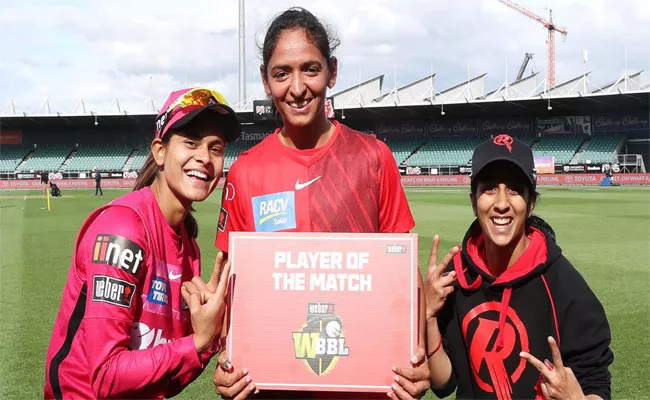 Harmanpreet Kaurs All round Excellence in player Of The Match Performance in WBBL - Sakshi