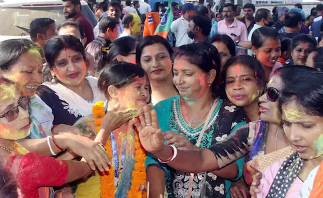 BJP bags landslide victory in Tripura civic polls - Sakshi