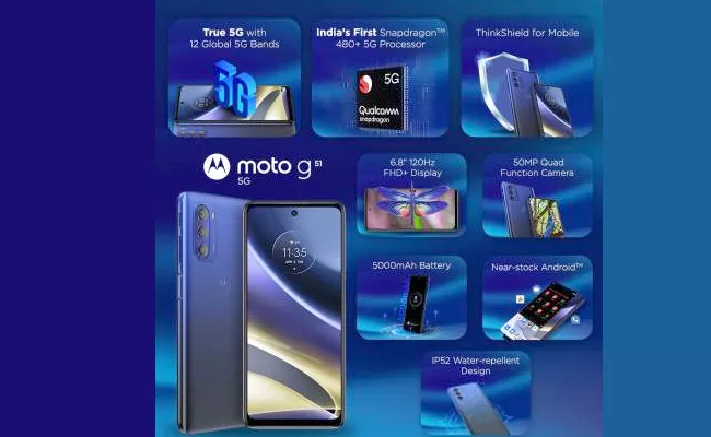 Motorola Launched 5G Phone Moto G 51 In India  - Sakshi