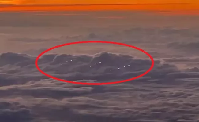 Pilot Captures Footage Fleet Of UFOs Flying Weird Formation Over Pacific Ocean - Sakshi