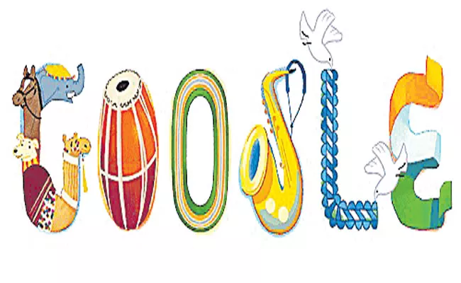 Google celebrates India 73rd Republic Day with special parade doodle - Sakshi