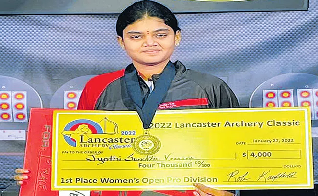 Jyothi Surekha Vennam wins 2022 Lancaster Archery - Sakshi