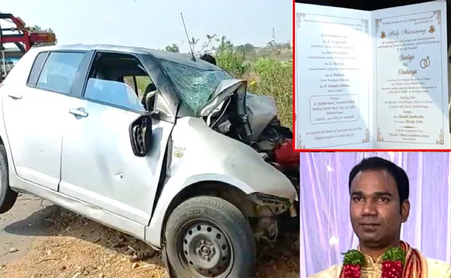 Bridegroom Deceased In Road Accident At Mahbubnagar District - Sakshi