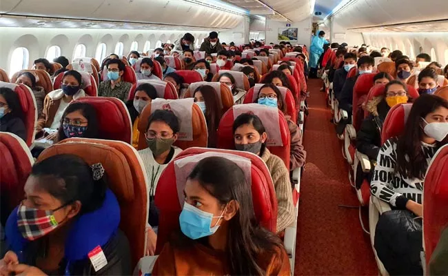 Ukraine War: Air India Flight Carrying Indians Evacuated From Ukraine - Sakshi