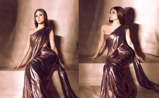 Fashion: Mouni Roy Wears Gabriella Demetriades Brand 22K Saree - Sakshi