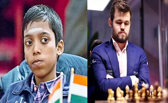 Chess Grand Master Praggnanandhaa Beats Magnus Carlsen 2nd Time This Year - Sakshi