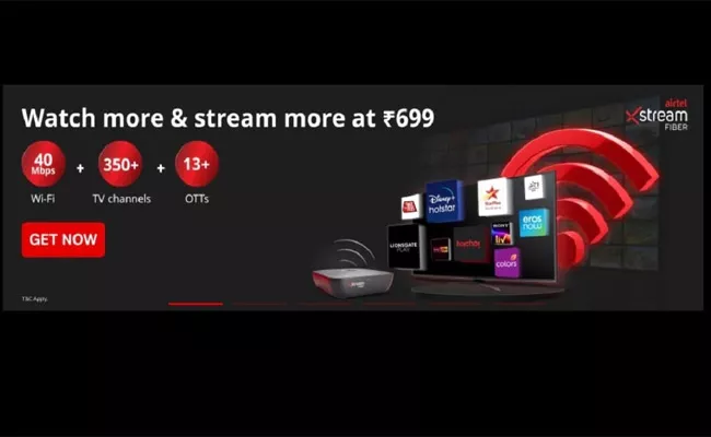 Airtel launches new Xstream Fiber plan with 17 Premium OTTs and more - Sakshi