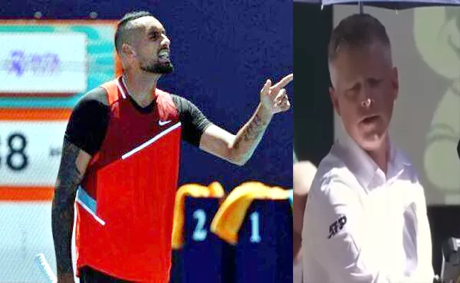 Nick Kyrgios Lose Cool Fight With Umpire ATP 500 Halle Open - Sakshi