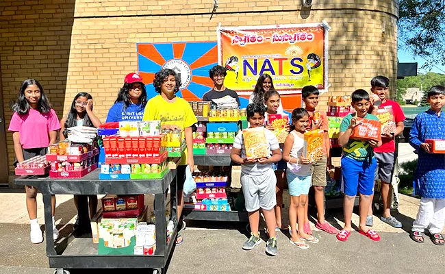 NATS Food Drive On Fathers Day - Sakshi