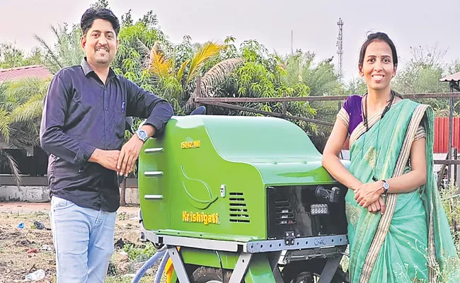 Engineer Couple Builds Electric Bull To Solve Village Farming Woes - Sakshi
